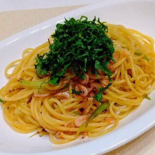 簡単！青じそと釜揚げ桜えびの和風パスタ